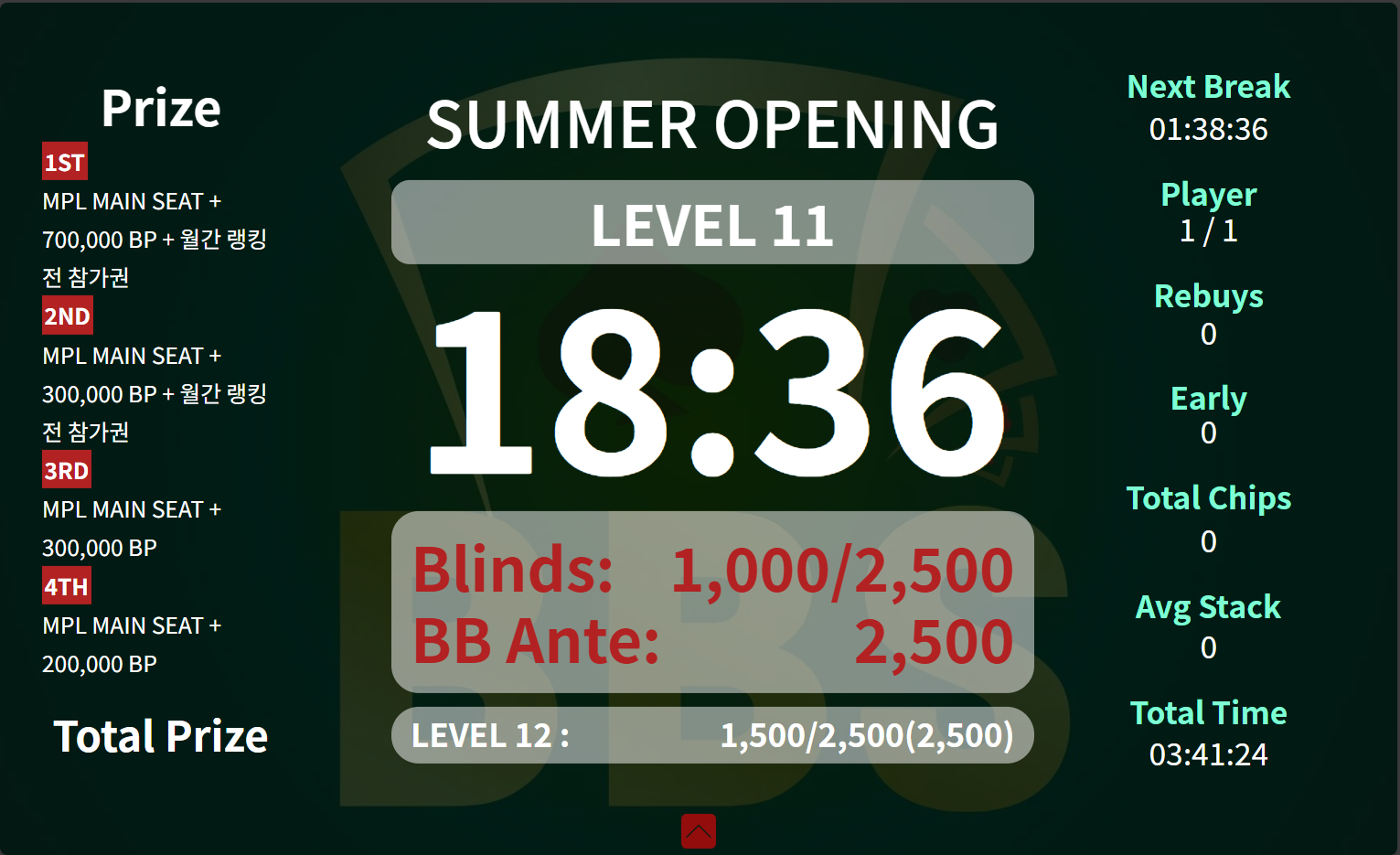 BBS 홀덤펍 타이머